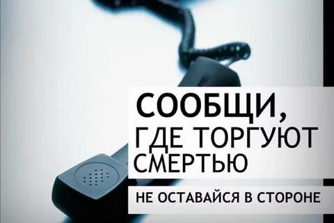 Сообщи, где торгуют смертью.